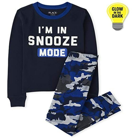 The Children's Place Boys' Two Piece Pajama Set, Tidal, 5 - Picture 1 of 1